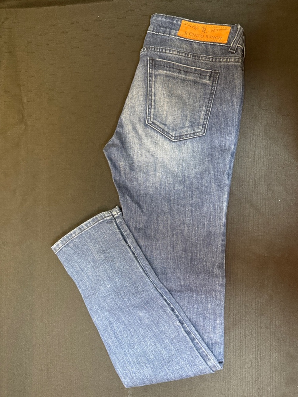 Light Wash Ribbed Panel Skinny Jeans - Picture 7 of 7